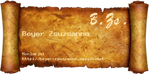 Beyer Zsuzsanna névjegykártya